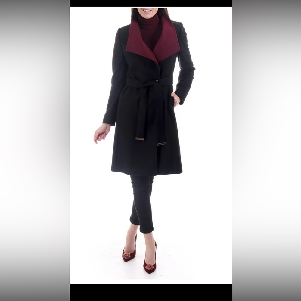 Ted baker wrap coat size 4 - Picture 4 of 13